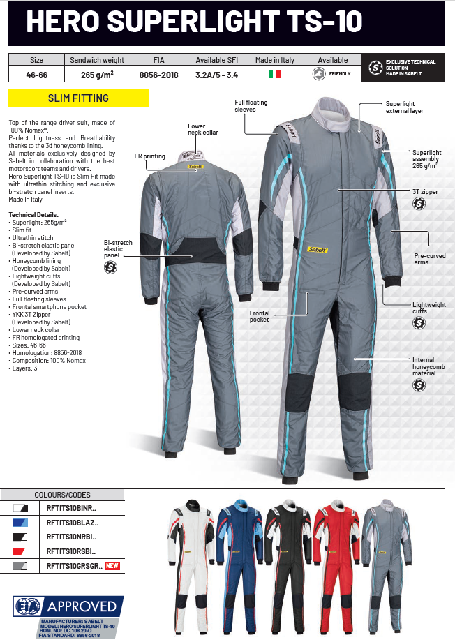 Sabelt Race Suits