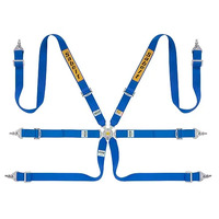 Sabelt 6-Point Harness – 2-Shoulder / Lap Belts – Steel Series (BLUE)