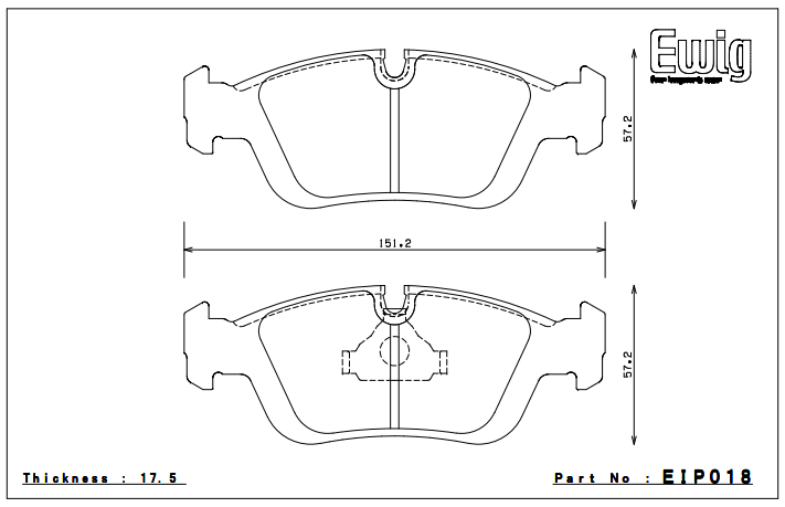 Endless Brake Pad Set EIP018 ME22