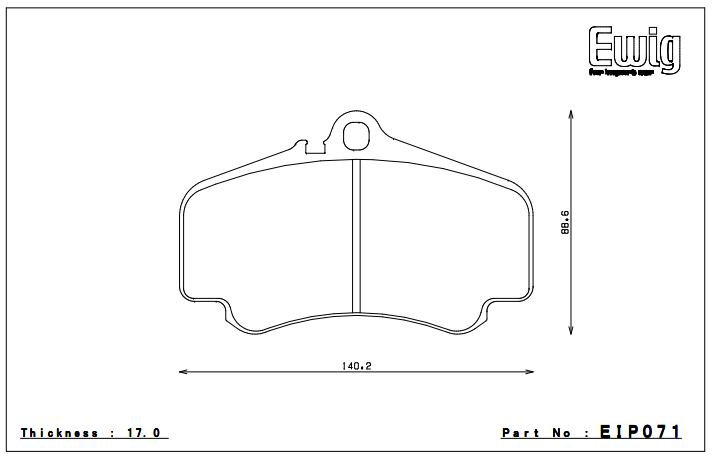 Endless Brake Pad Set EIP071 PC35