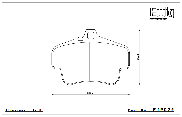 Endless Brake Pad Set EIP072 MX72