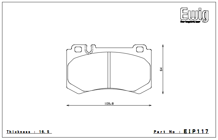 Endless Brake Pad Set EIP117 MX72