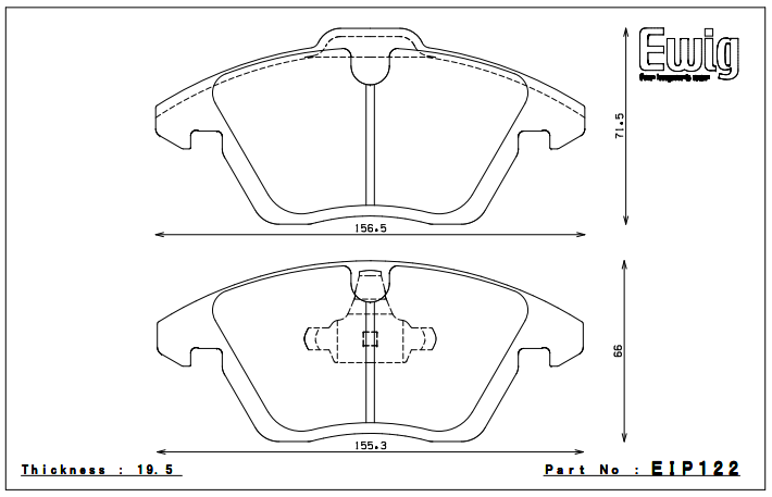 Endless Brake Pad Set EIP122 MX72