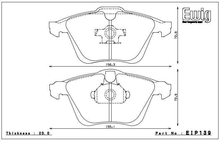 Endless Brake Pad Set EIP139 MX72