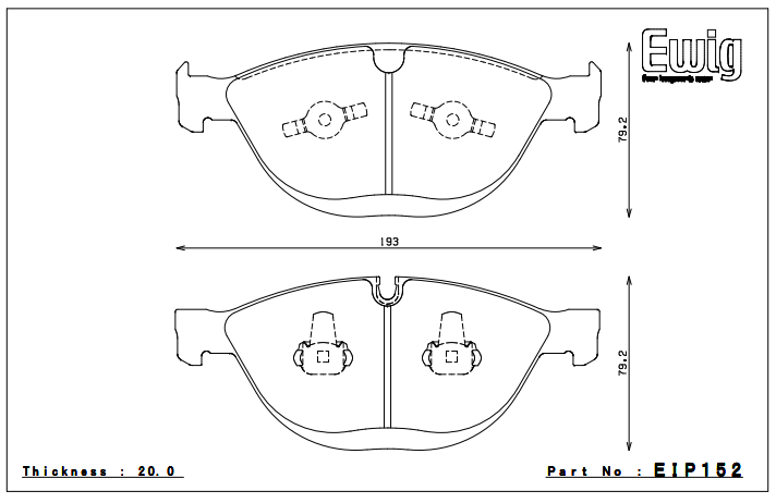 Endless Brake Pad Set EIP152 MX72