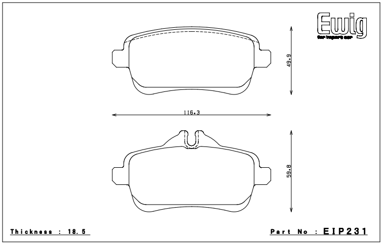 Endless Brake Pad Set EIP231 CCRG