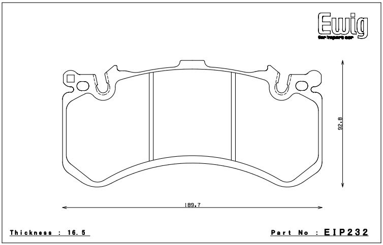 Endless Brake Pad Set EIP232 MX72