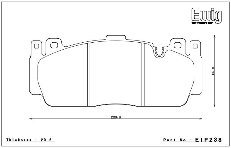 Endless Brake Pad Set EIP238 MX72