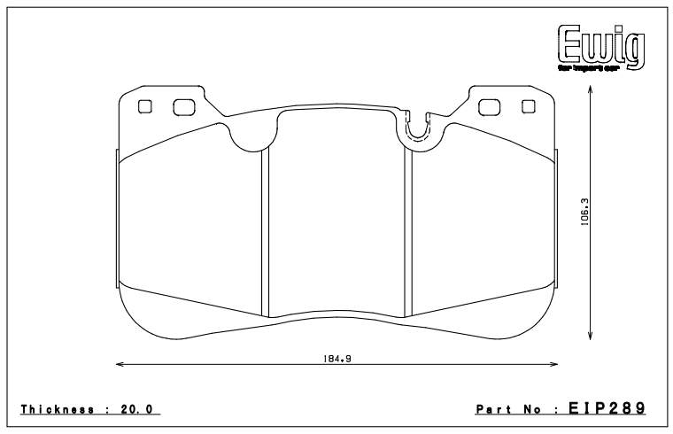 Endless Brake Pad Set EIP289 MX72