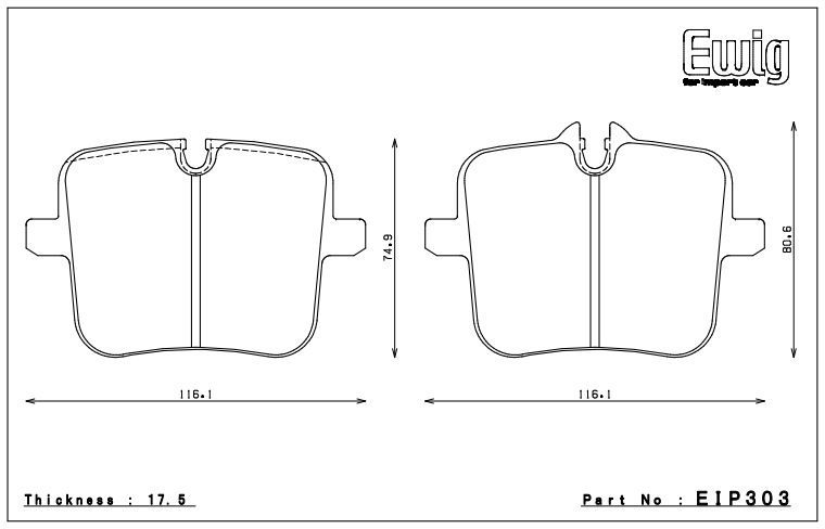 Endless Brake Pad Set EIP303 MXPL