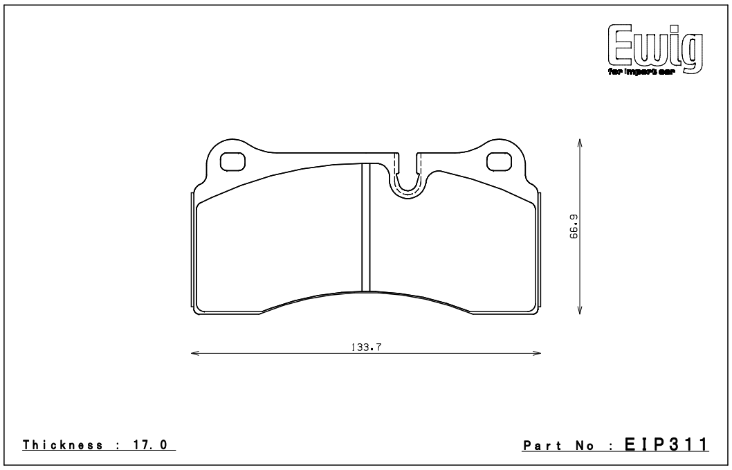 Endless Brake Pad Set EIP311 MX72