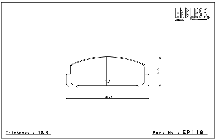 Endless Brake Pad Set EP118 MX72