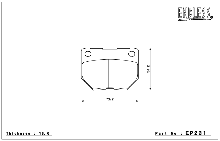 Endless Brake Pad Set EP231 ME22