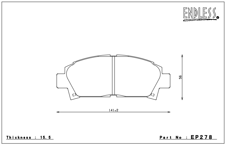 Endless Brake Pad Set EP278 MX72