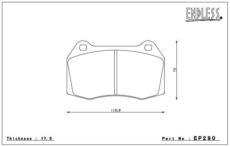 Endless Brake Pad Set EP290 PC35