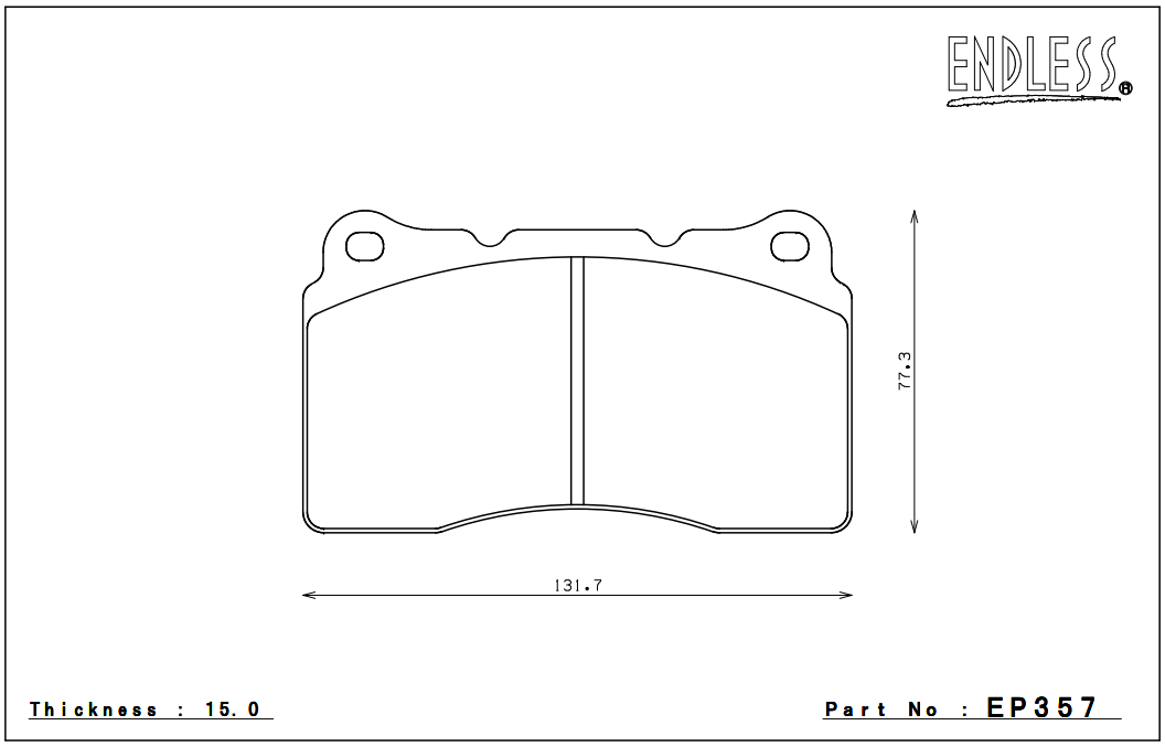 Endless Brake Pad Set EP357 N84M