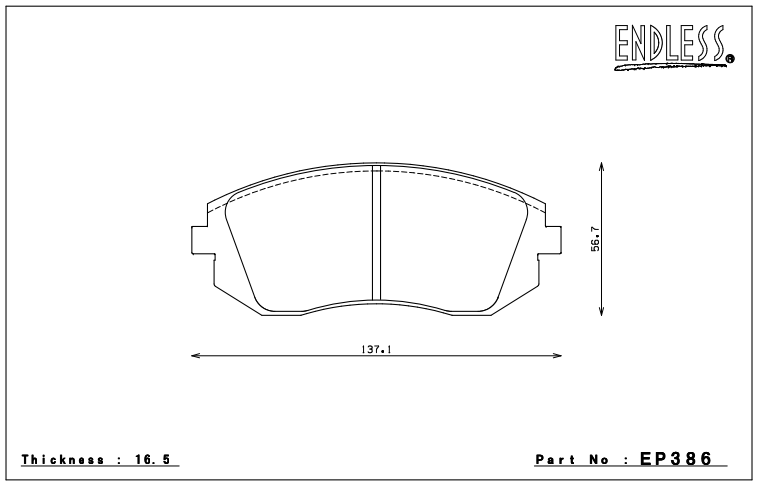 Endless Brake Pad Set EP386 MXPL
