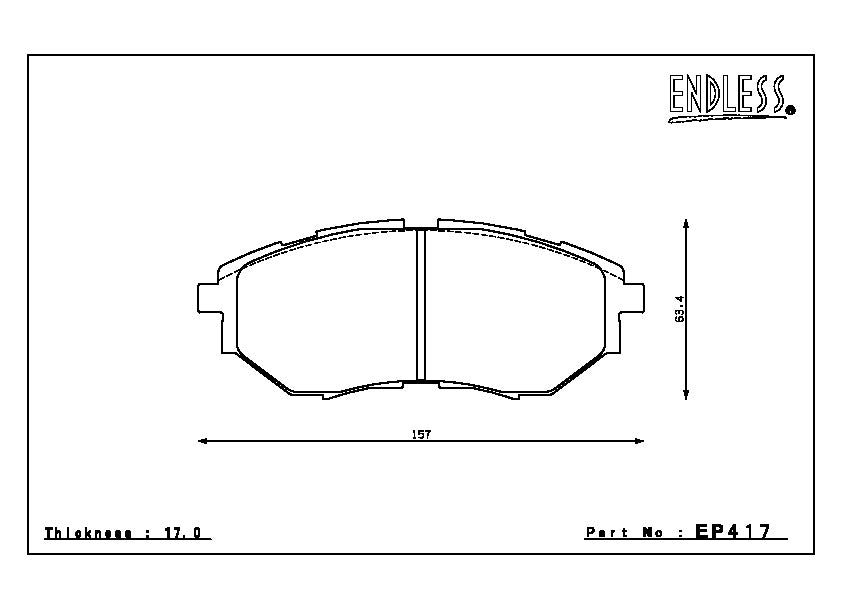 Endless Brake Pad Set EP417 MP