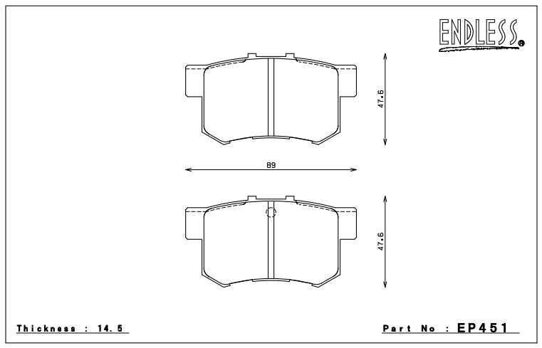 Endless Brake Pad Set EP451 ME20