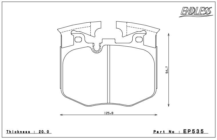 Endless Brake Pad Set EP535 ME20