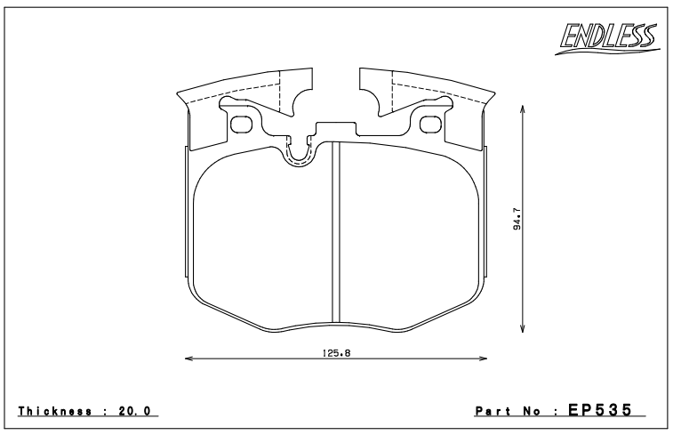 Endless Brake Pad Set EP535 MX72