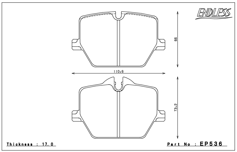 Endless Brake Pad Set EP536 MX72