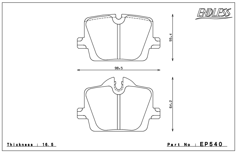 Endless Brake Pad Set EP540 MP