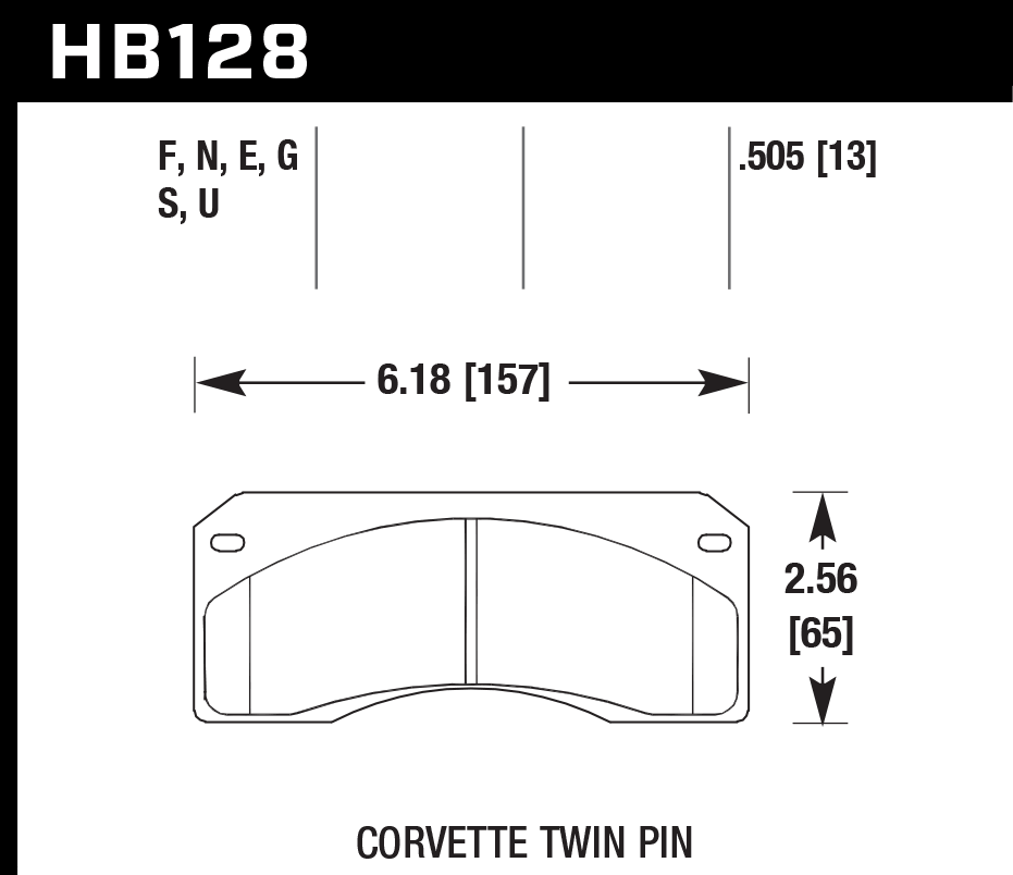 Hawk Brake Pad Set HB128S.505 HT-10
