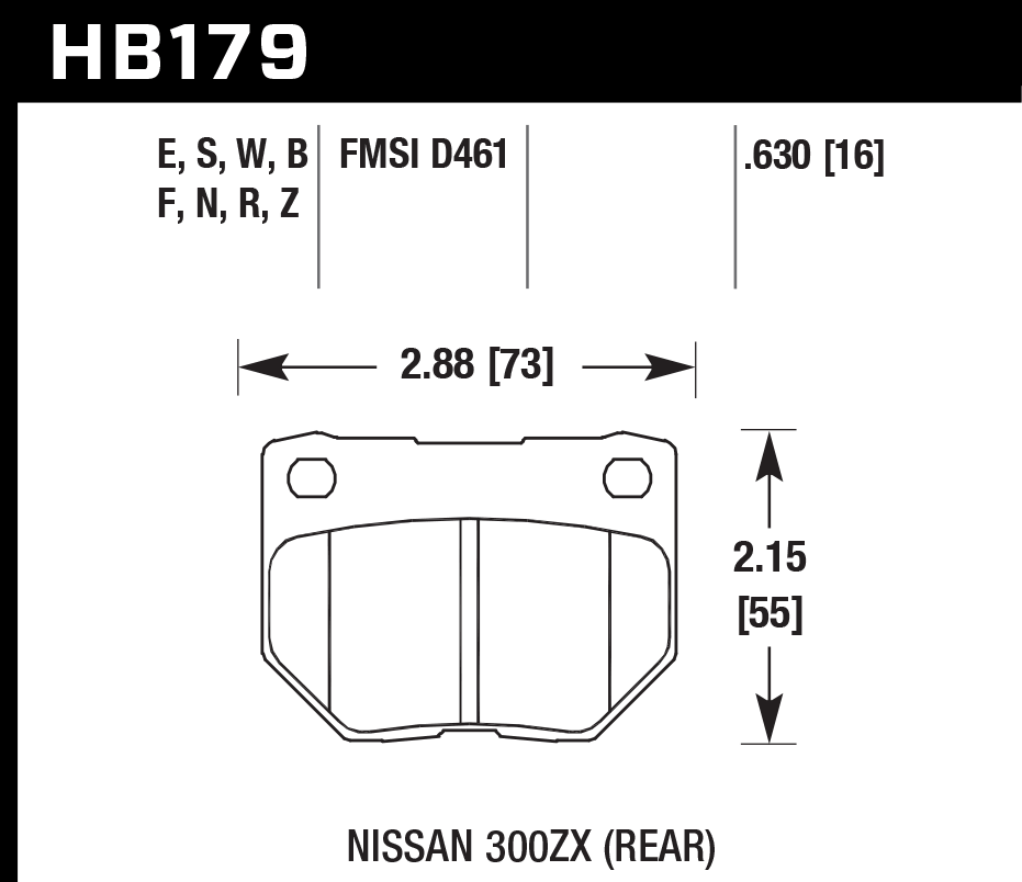 Hawk Brake Pad Set HB179Z.630 Perfromance Ceramic