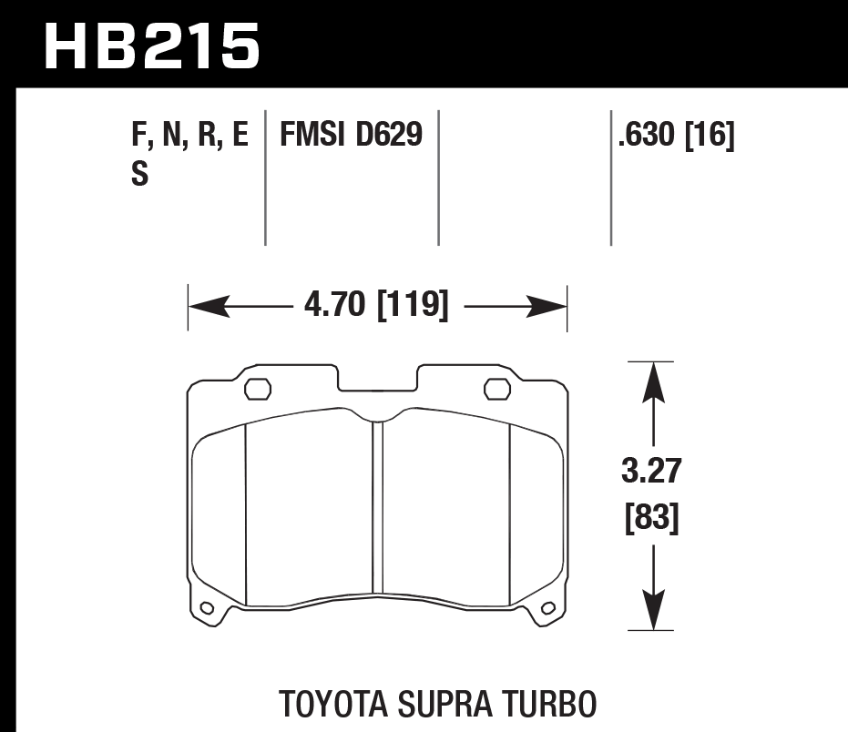 Hawk Brake Pad Set HB215S.630 HT-10