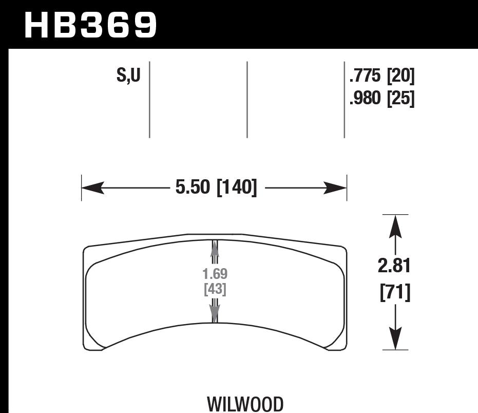 Hawk Brake Pad Set HB369S.775 HT-10