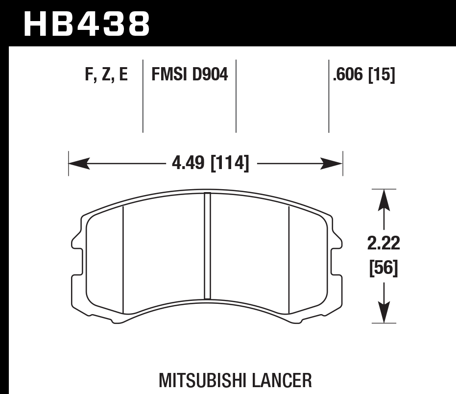 Hawk Brake Pad Set HB438Z.606 Performance Ceramic
