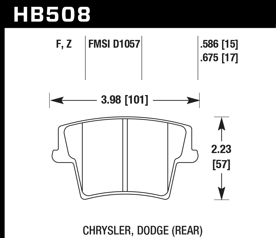 Hawk Brake Pad Set HB508Z.675 Performance Ceramic