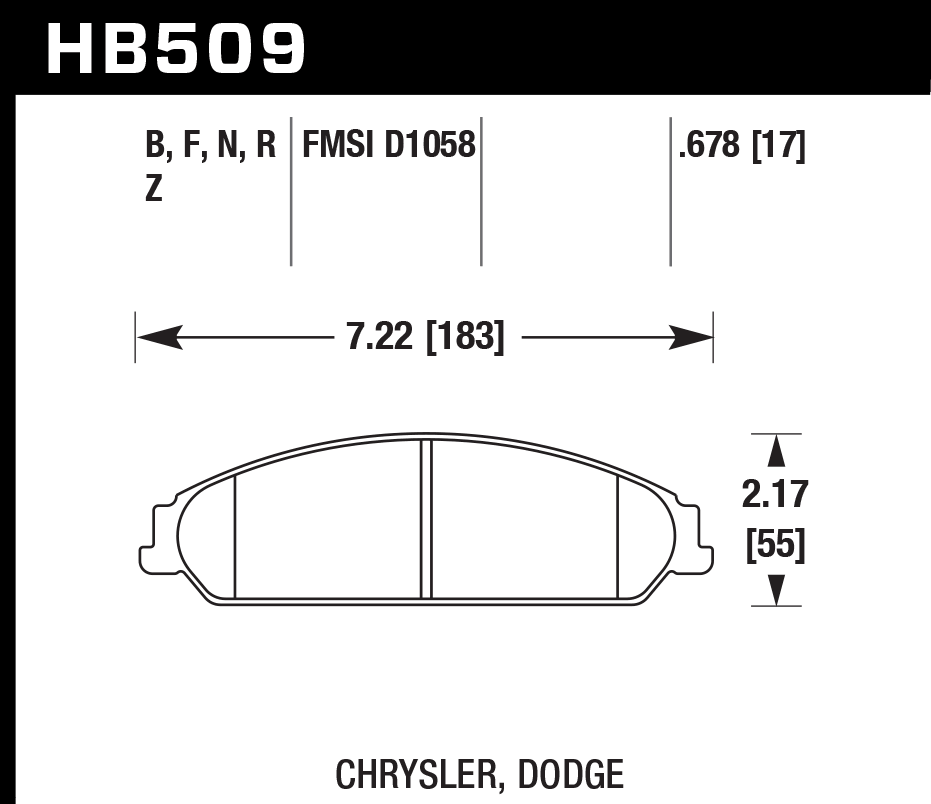 Hawk Brake Pad Set HB509Z.678 Performance Ceramic