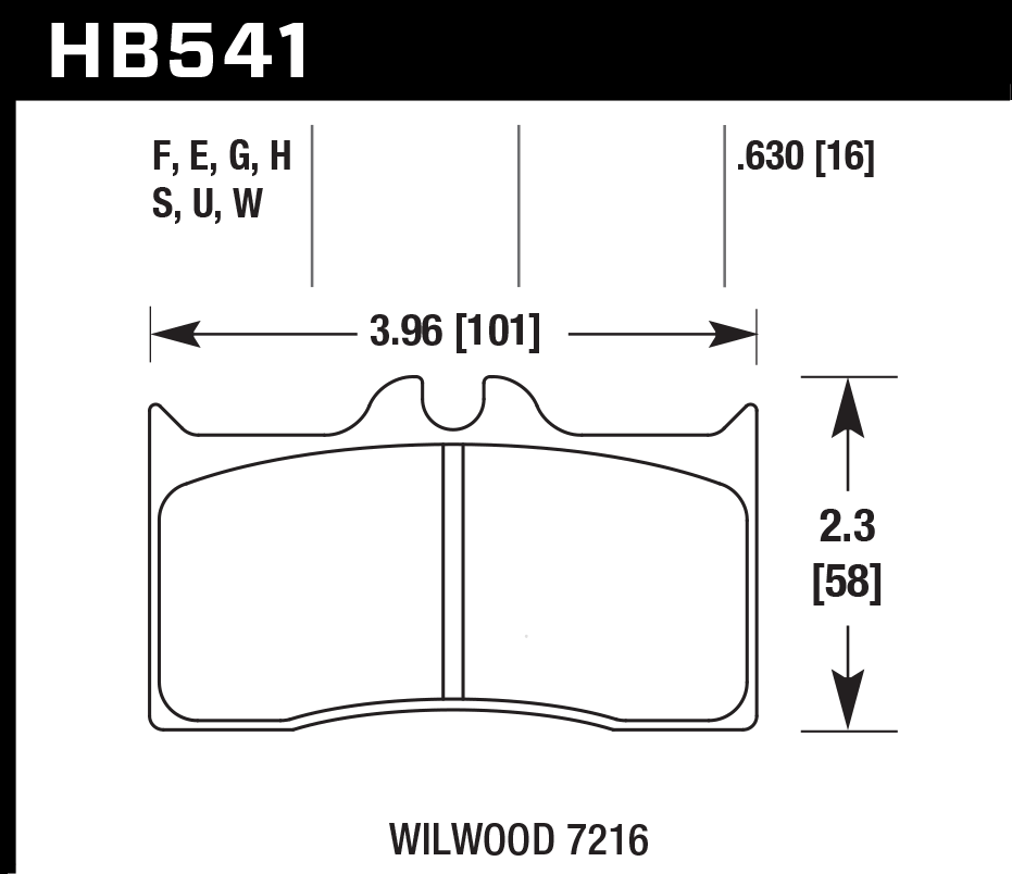 Hawk Brake Pad Set HB541W.620 DTC-30