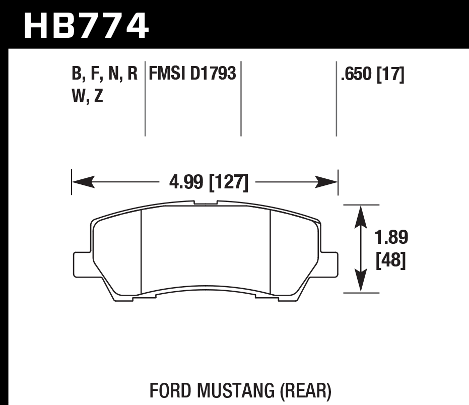 Hawk Brake Pad Set HB774Z.650 Performance Ceramic