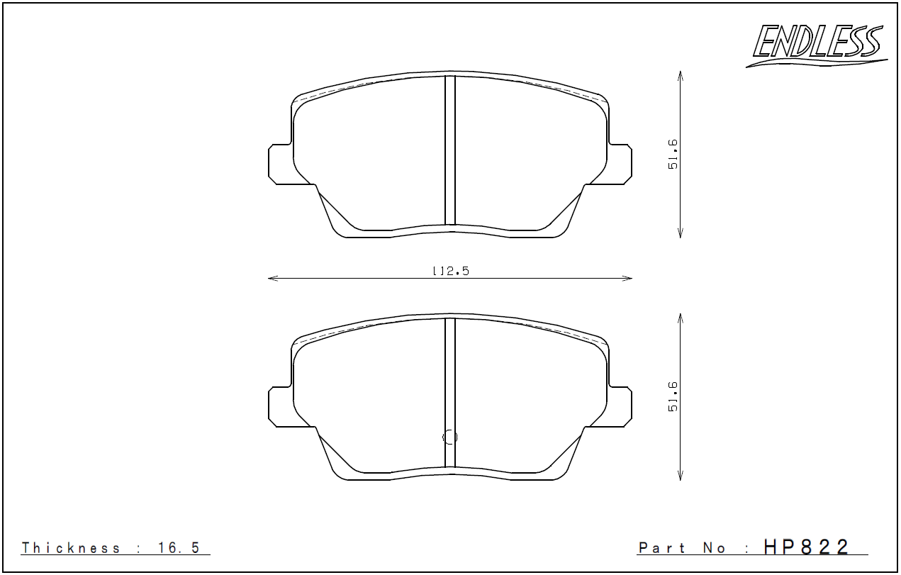 Hyundai i30N Rear Endless Brake Pad Set HP822 MX72