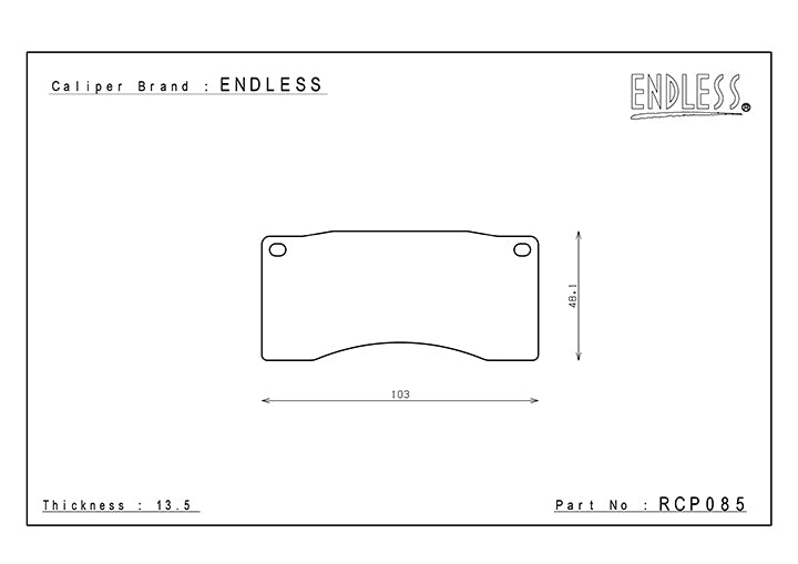 Endless Brake Pad Set RCP085 ME22