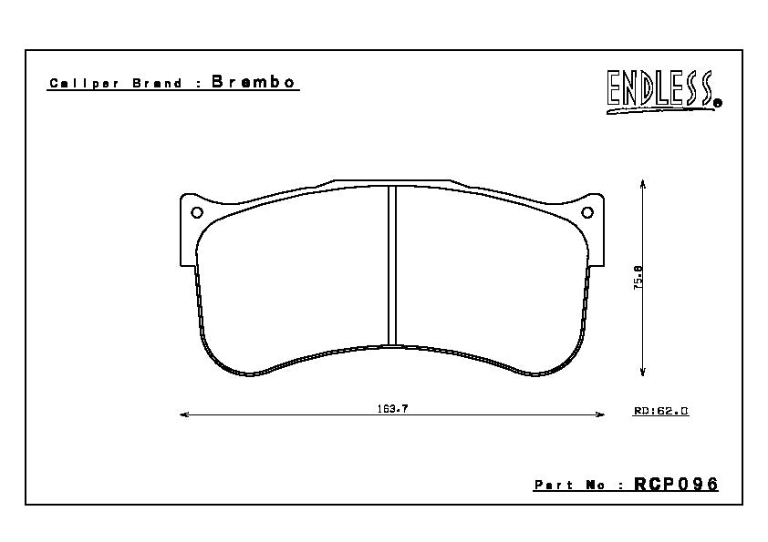 Endless Brake Pad Set RCP096 PC35