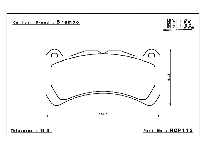 Endless Brake Pad Set RCP112 ME20