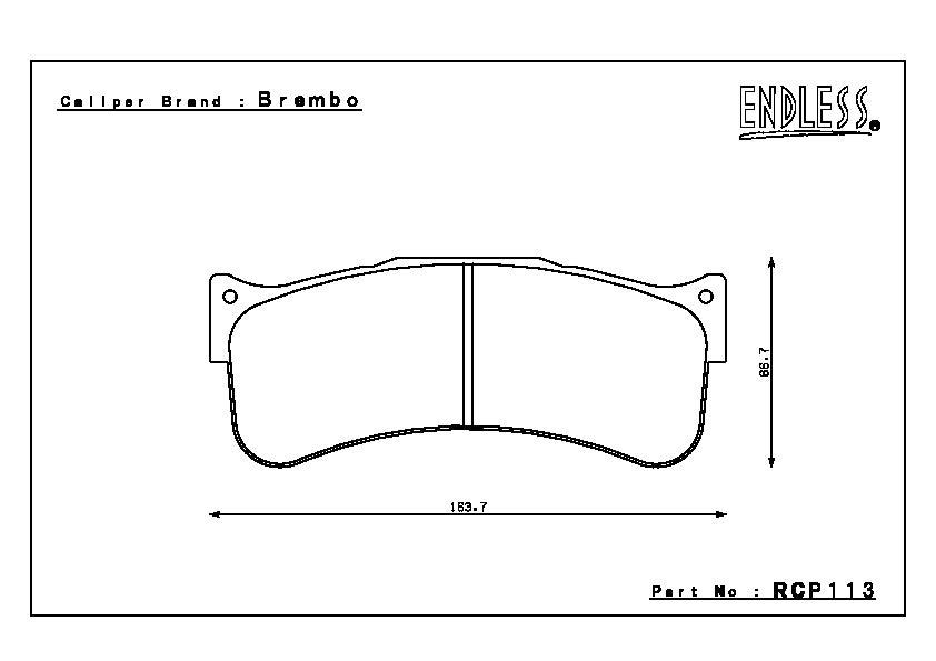 Endless Brake Pad Set RCP113 ME20