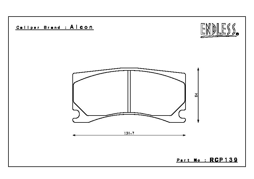 Endless Brake Pad Set RCP139 MP