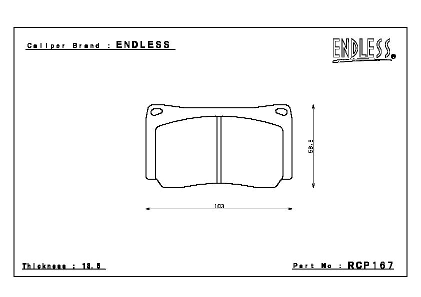Endless Brake Pad Set RCP167 MX72