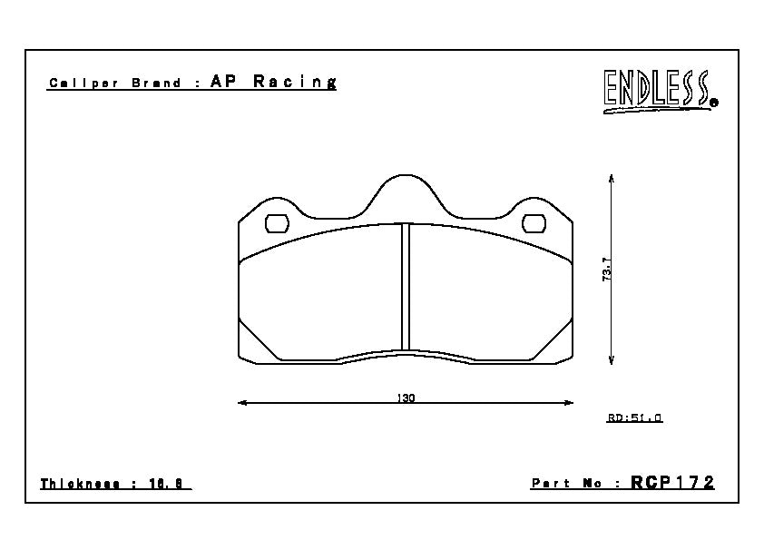 Endless Brake Pad Set RCP172 MXPL
