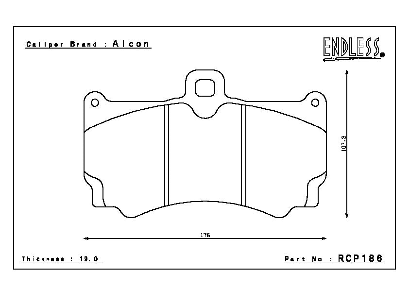 Endless Brake Pad Set RCP186 MX72