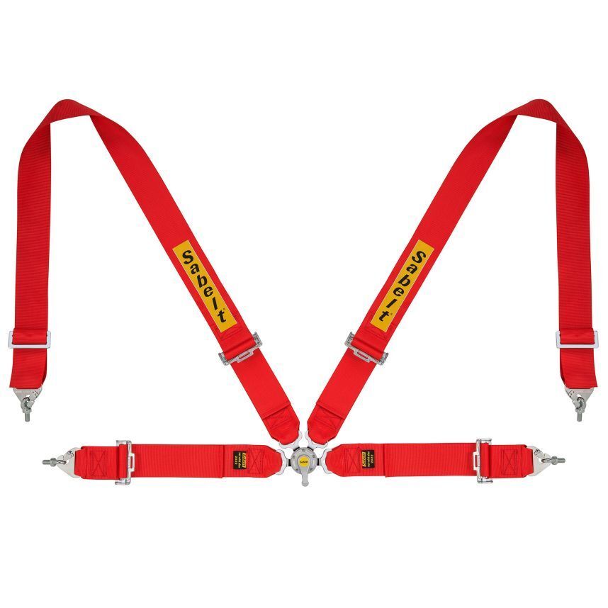 Sabelt 4-Point Steel Harness – 3" Shoulder / Lap Belts (Pull-Up)