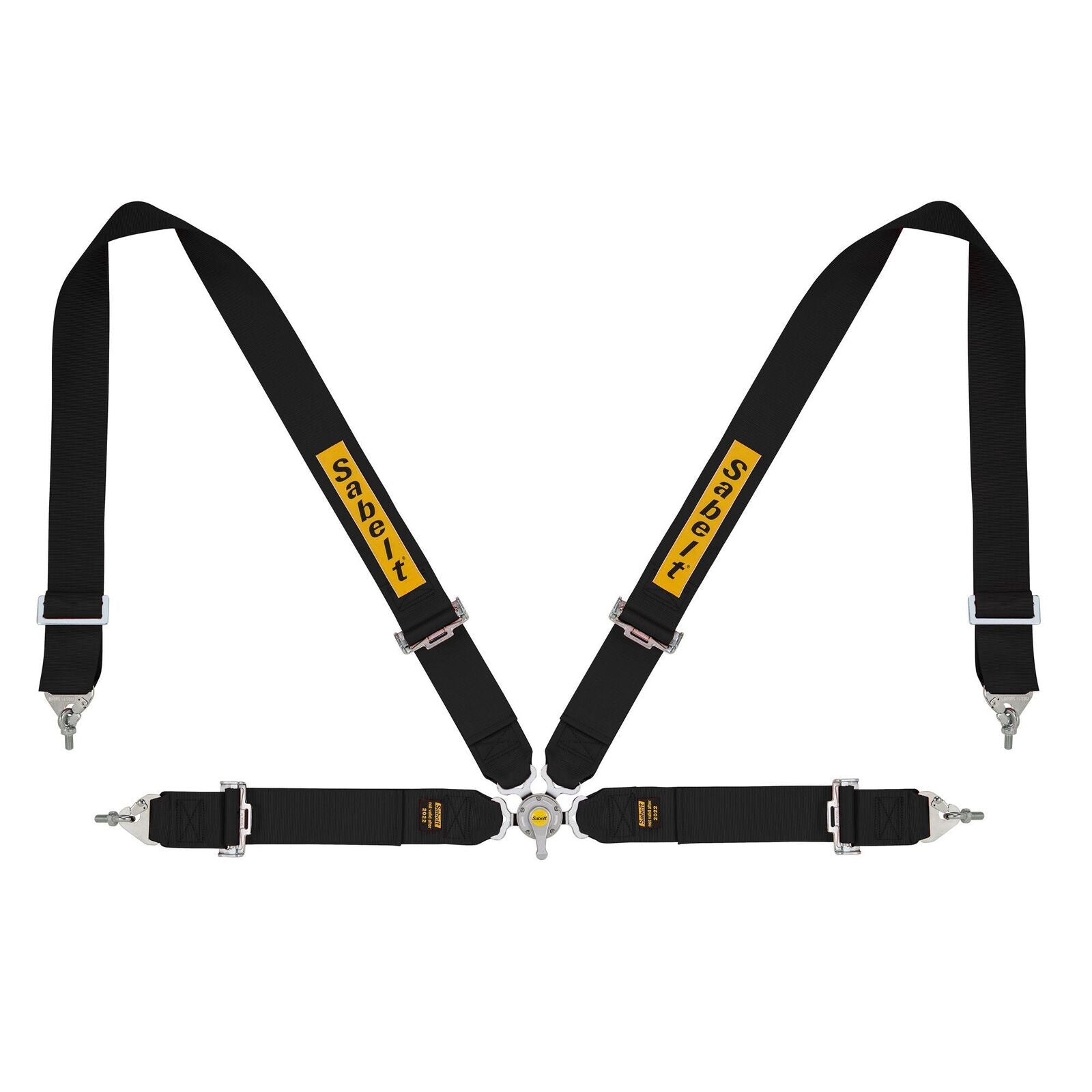 Sabelt 4-Point Steel Harness – 3" Shoulder / Lap Belts (Pull-Up)