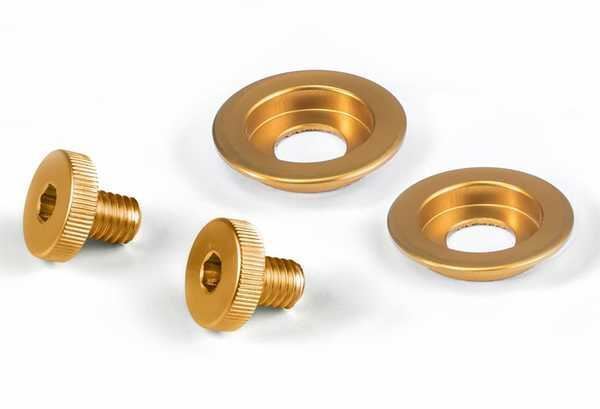 Spare visor screw kit for ST5 Helmets [Colour: Gold]