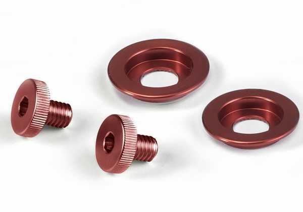 Spare visor screw kit for ST5 Helmets [Colour: Red]