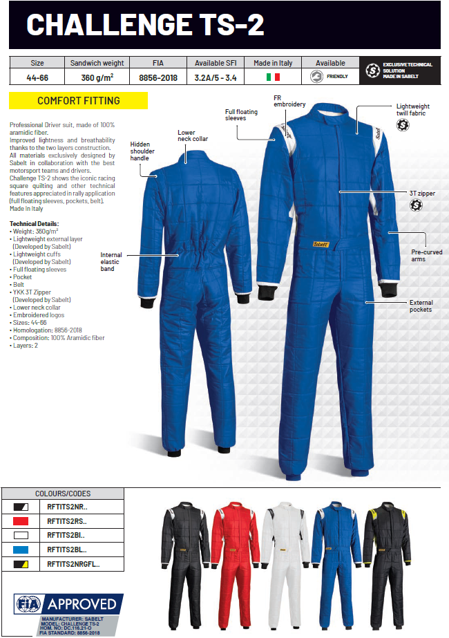 Sabelt Race Suits